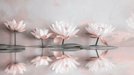 Lotus Wallpaper Mural | Pink and White Tone - Carving wallpaper