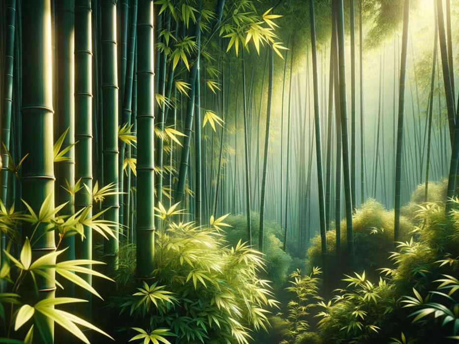 Luxury Bamboo Forest Wallpaper Mural - Zen Nature Décor for Bedroom & Living Room | HD Photorealistic Design