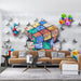 Magic Cube Mural Wallpaper | Creating Fun Art Space - Carving wallpaper