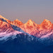 Majestic Snow Mountain Sunrise Wall Mural | Cold Rock Landscape