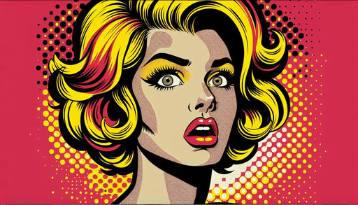 Manga Pop Art Wallpaper: Chic Woman & Retro Polka Dots