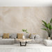 Marble effect wallpaper beige with light texture - Carving wallpaper