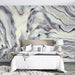 Marble textured wallpaper mural | Grey white gradient decoration - Carving wallpaper