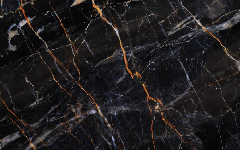 Marble wallpaper mural | Black background with gold pattern showcasing elegant texture - Carving wallpaper