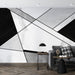 Marble Wallpaper Mural | Black WhiteGray Geometric Marble Texture Mural - Carving wallpaper