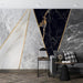 Marble Wallpaper Mural | Color blocked Marble Pattern with Phnom Penh Fashion Wallpaper - Carving wallpaper