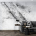 Marble Wallpaper Mural | Grey and White Interwoven Texture - Carving wallpaper