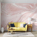 Marble wallpaper mural | Pink and white marble texture - Carving wallpaper