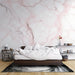 Marble wallpaper mural | Romantic pink and white marble pattern - Carving wallpaper