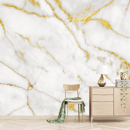 Marble wallpaper mural | simple fashion gold texture - Carving wallpaper