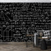 Mathematical formula wallpaper mural | Geometric figure blackboard style mural - Carving wallpaper