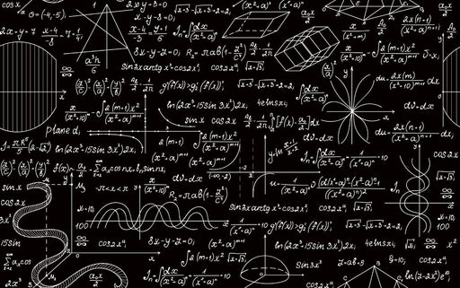 Mathematical Formulas Blackboard Style Wallpaper Mural | Mathematical Formulas - Carving wallpaper