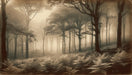 Misty Forest Wallpaper Mural – Vintage Tranquility for Bedroom & Living Room