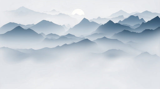 Mountain Wallpaper | Fog Scene under Sunset - Carving wallpaper