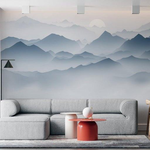 Mountain Wallpaper | Fog Scene under Sunset - Carving wallpaper