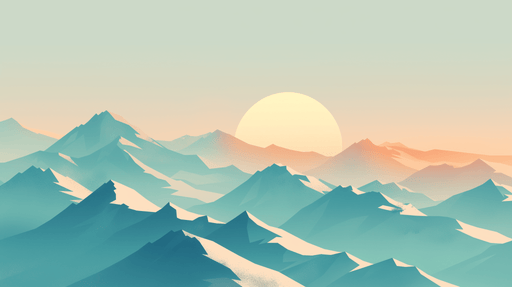 Mountain wallpaper mural | Soft sunlight - Carving wallpaper