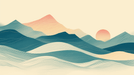 Mountain wallpaper mural | The undulating form of mountains - Carving wallpaper