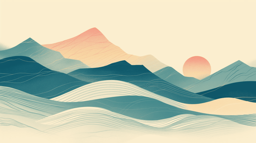 Mountain wallpaper mural | The undulating form of mountains - Carving wallpaper