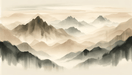 Mountain Wallpaper | Neutral Tone Watercolor - Carving wallpaper