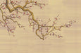 New Chinese style flower and bird wallpaper mural | Plum blossom imagery - Plum blossoms on a Chinese branch against warm backdrop