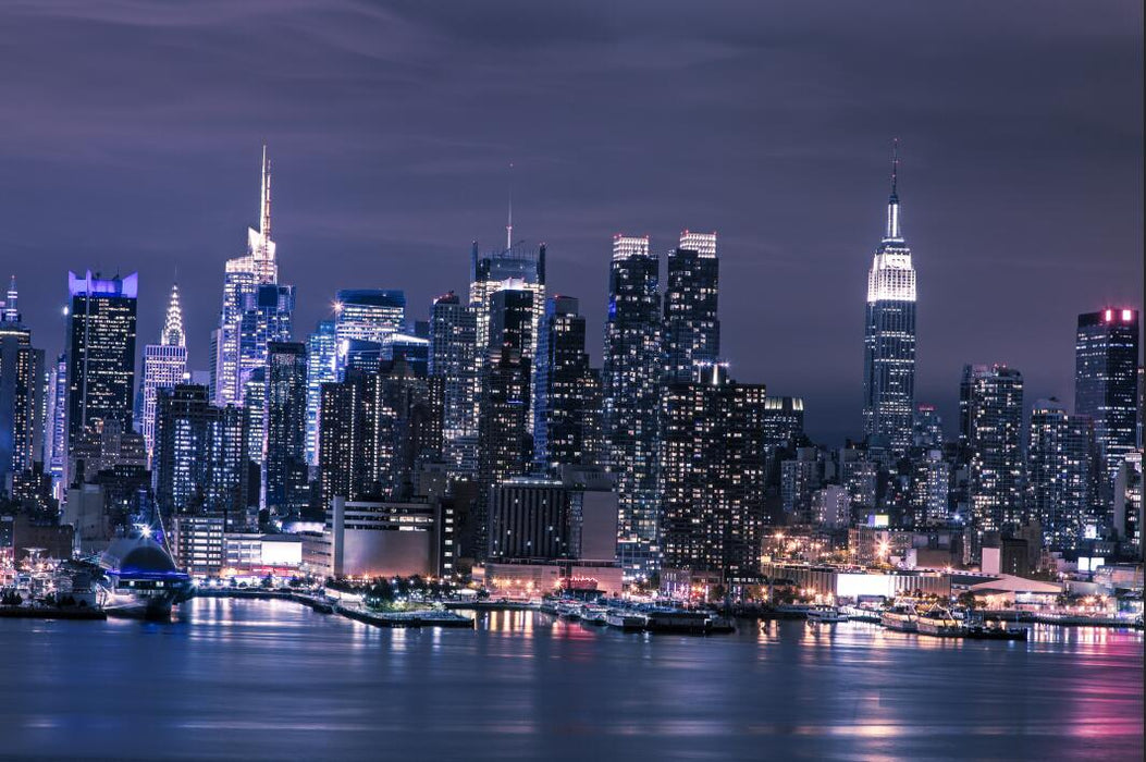 Night scenes of bustling cities wallpaper murals | towering skyscrapers - Carving wallpaper