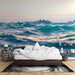 Ocean Sunset Wallpaper Mural – Serene Seascape for Bedroom & Living Room Decor