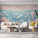 Ocean Wallpaper Mural | Jellyfish, Whales, and Giant Coral - Carving wallpaper