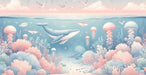 Ocean Wallpaper Mural | Jellyfish, Whales, and Giant Coral - Carving wallpaper