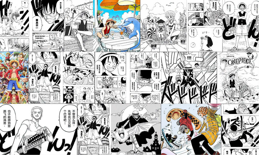 One Piece Anime Wallpaper Mural | Manga Storyboard Pirate Theme | Adventure Kids Room Decor