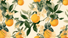Orange blossom fruit wallpaper mural | Living room bedroom healing decorative wall