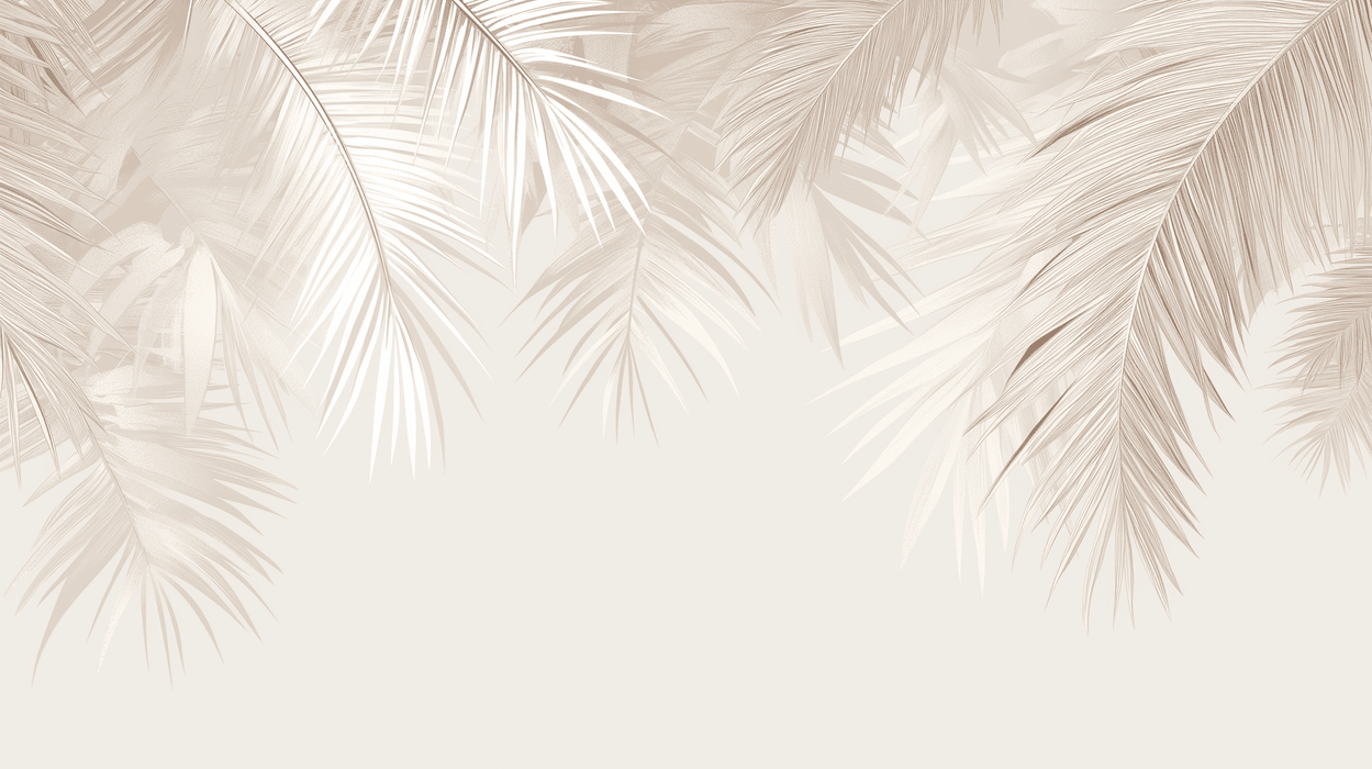 Palm leaf wallpaper brown monochrome - Carving wallpaper