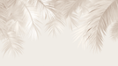 Palm leaf wallpaper brown monochrome - Carving wallpaper