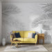 Palm Leaf Wallpaper Mural | Pure White Palm Leaves - Carving wallpaper