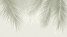Palm leaf wallpaper mural | Fresh decorative wall in living room and bedroom
