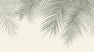 Palm leaf wallpaper mural | Fresh decorative wall in living room and bedroom
