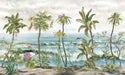 Palm Tree Wallpaper Mural | Seaside - Carving wallpaper