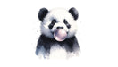 Panda Wallpaper Mural Portrait with Chewing Gum - Carving wallpaper