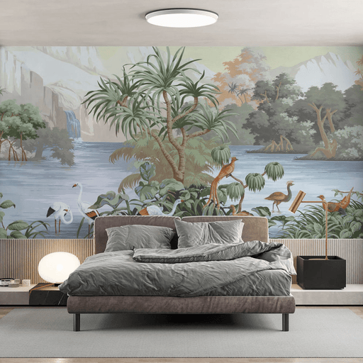Panoramic tropical wallpaper | Exotic atmosphere - Carving wallpaper