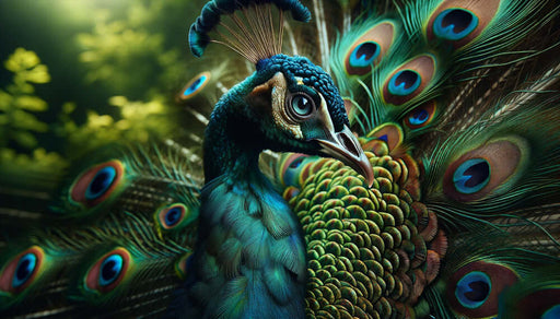 Peacock Feather Wallpaper Mural | Light Luxury Decorative Wall in Living Room and Bedroom