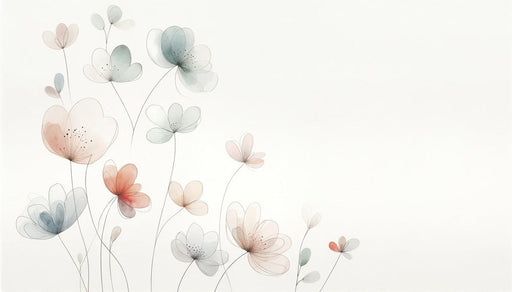 Pink flower wallpaper mural | Elegant watercolor painting - Carving wallpaper
