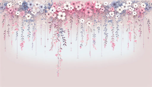 Pink Flower Wallpaper Mural | The Difference between Purple, Pink, and White Flowers - Carving wallpaper