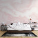 Pink Fluid Wallpaper Mural | Wave and Vortex Patterns - Carving wallpaper