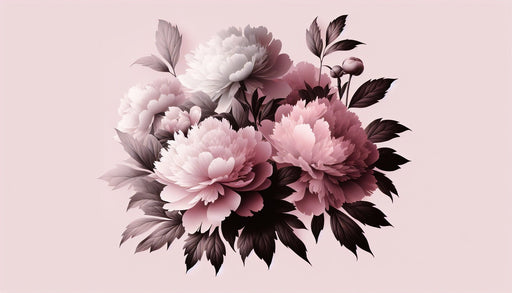 Pink Peony Wallpaper Mural | Beautiful Plants - Carving wallpaper