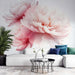 Pink Peony Wallpaper Mural | Living Room and Bedroom Decorative Wall