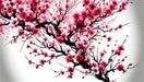 Pink Plum Blossom Wallpaper Mural | Chinese Flowers - Carving wallpaper