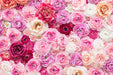 Pink Rose Theme Wallpaper | Romantic Flower Wall Decorative Mural - a romantic pink rose wall decor featuring gradients of pink, purple, and white roses