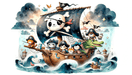 Pirate wallpaper, childish sailor team - Carving wallpaper