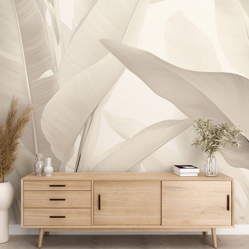 Plant Leaf Wallpaper Mural | Tropical Rainforest - Carving wallpaper