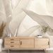 Plant Leaf Wallpaper Mural | Tropical Rainforest - Carving wallpaper