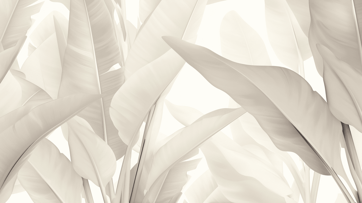 Plant Leaf Wallpaper Mural | Tropical Rainforest - Carving wallpaper